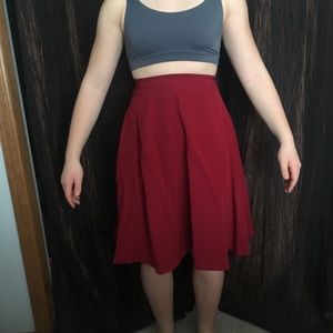 Custom made red skirt